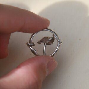 Sterling silver mushroom pendant